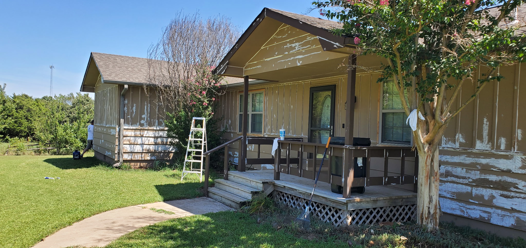 Exterior house before painting Stillwater OK